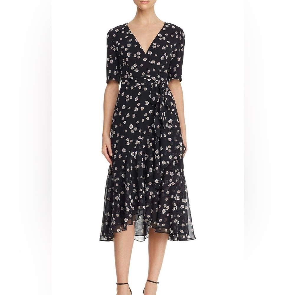 Fame and Partners Womens Floral Print Hi-Low Wrap Dress Size 2 NWT